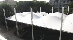 上海閔行中學籃球場膜結構項目完工