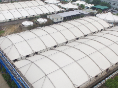 東廠區(qū)生化池膜結構加蓋